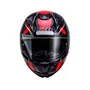 Capacete Fechado Racer1 Rc1 Icone Preto Cinza Vermelho