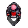 Capacete Fechado Racer1 Rc1 Icone Preto Cinza Vermelho