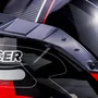 Capacete Fechado Racer1 Rc1 Icone Preto Cinza Vermelho