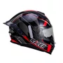 Capacete Fechado Racer1 Rc1 Icone Preto Cinza Vermelho Mais Viseira Rc1 Fume