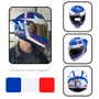 Capacete Fechado Racer1 Rc1 Nava Azul Branco Vermelho Mais Viseira Rc1 Fume