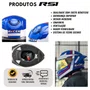 Capacete Fechado Racer1 Rc1 Nava Azul Branco Vermelho Mais Viseira Rc1 Fume