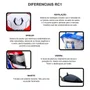 Capacete Fechado Racer1 Rc1 Nava Branco Azul Vermelho Mais Viseira Rc1 Fume