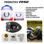 Capacete Fechado Racer1 Rc1 Nava Branco Azul Vermelho Mais Viseira Rc1 Fume