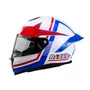 Capacete Fechado Racer1 Rc1 Nava Branco Azul Vermelho Mais Viseira Rc1 Fume