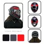 Capacete Fechado Racer1 Rc1 Nava Preto Cinza Vermelho Mais Viseira Rc1 Fume