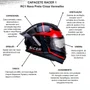 Capacete Fechado Racer1 Rc1 Nava Preto Cinza Vermelho Mais Viseira Rc1 Fume