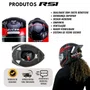 Capacete Fechado Racer1 Rc1 Nava Preto Cinza Vermelho Mais Viseira Rc1 Fume