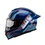 Capacete Fechado Racer1 Rc1 Octane Azul Cinza Vermelho Mais Viseira Rc1 Fume