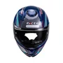 Capacete Fechado Racer1 Rc1 Octane Azul Cinza Vermelho Mais Viseira Rc1 Fume