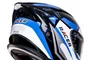 Capacete Fechado Racer1 Rc2 Start Attitude Preto Branco Azul