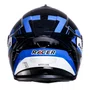 Capacete Fechado Racer1 Rc2 Start Attitude Preto Branco Azul