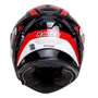 Capacete Fechado Racer1 Rc2 Start Attitude Preto Branco Vermelho