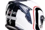 Capacete Fechado Racer1 Rc2 Start Brave Branco Preto Vermelho