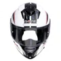 Capacete Fechado Racer1 Rc2 Start Brave Branco Preto Vermelho