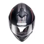 Capacete Fechado Racer1 Rc2 Start Brave Preto Cinza Vermelho
