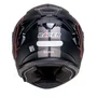 Capacete Fechado Racer1 Rc2 Start Brave Preto Cinza Vermelho