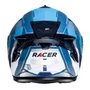 Capacete Fechado Racer1 Rc2 Start Spirit Azul Branco Prata