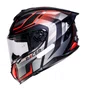 Capacete Fechado Racer1 Rc2 Start Spirit Preto Cinza Vermelho