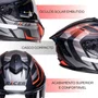 Capacete Fechado Racer1 Rc2 Start Spirit Preto Cinza Vermelho