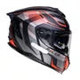Capacete Fechado Racer1 Rc2 Start Spirit Preto Cinza Vermelho