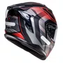 Capacete Fechado Racer1 Rc2 Start Spirit Preto Cinza Vermelho