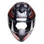 Capacete Fechado Racer1 Rc2 Start Spirit Preto Cinza Vermelho