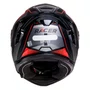 Capacete Fechado Racer1 Rc2 Start Spirit Preto Cinza Vermelho