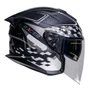Capacete Aberto Racer1 Rc3 Wind-R Glory Preto Cinza Prata