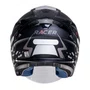 Capacete Aberto Racer1 Rc3 Wind-R Glory Preto Cinza Prata