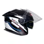 Capacete Aberto Racer1 Rc3 Wind-R Horizon Preto Branco Vermelho Azul