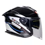 Capacete Aberto Racer1 Rc3 Wind-R Horizon Preto Branco Vermelho Azul