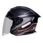 Capacete Aberto Racer1 Rc3 Wind-R Horizon Preto Cinza Vermelho