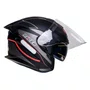 Capacete Aberto Racer1 Rc3 Wind-R Horizon Preto Cinza Vermelho