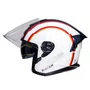 Capacete Aberto Racer1 Rc3 Wind-R Voyager Branco Vinho Preto Laranja