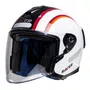 Capacete Aberto Racer1 Rc3 Wind-R Voyager Branco Vinho Preto Laranja