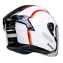 Capacete Aberto Racer1 Rc3 Wind-R Voyager Branco Vinho Preto Laranja