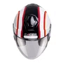 Capacete Aberto Racer1 Rc3 Wind-R Voyager Branco Vinho Preto Laranja