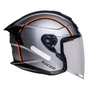 Capacete Aberto Racer1 Rc3 Wind-R Voyager Cinza Preto Laranja