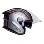 Capacete Aberto Racer1 Rc3 Wind-R Voyager Cinza Preto Laranja