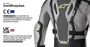 Colete Jaqueta Alpinestars Bionic Action V2 Cinz Pret Amarel