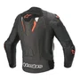 Jaqueta Alpinestars Missile V2 Ignition Couro Preta Vermelha