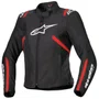 Jaqueta Alpinestars Stella T SPS V2 WP Impermeável Preta Vermelha