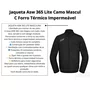 Jaqueta ASW 365 Lite Preta Camo Masculina com Forro Térmico e Impermeável