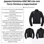 Jaqueta ASW 365 Lite Preta Feminina com Forro Térmico e Impermeável