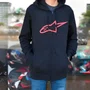 Jaqueta Moletom Alpinestars Ageless Zip V3 Hoodie Preto Vermelho