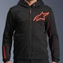 Jaqueta Moletom Alpinestars Chrome Air Sport Hoodie Preta Vermelha