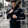 Jaqueta Moletom Alpinestars Esemex Preto Cinza Escuro