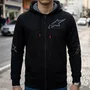 Jaqueta Moletom Alpinestars Sessions V3 Hoodie Preto Cinza