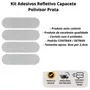 Kit Adesivos Refletivo Capacete Polivisor Prata